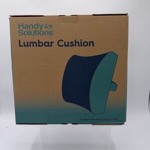 Lumbar‎ Cushion, Memory Foam Back Support by Handy Solutions Blue New